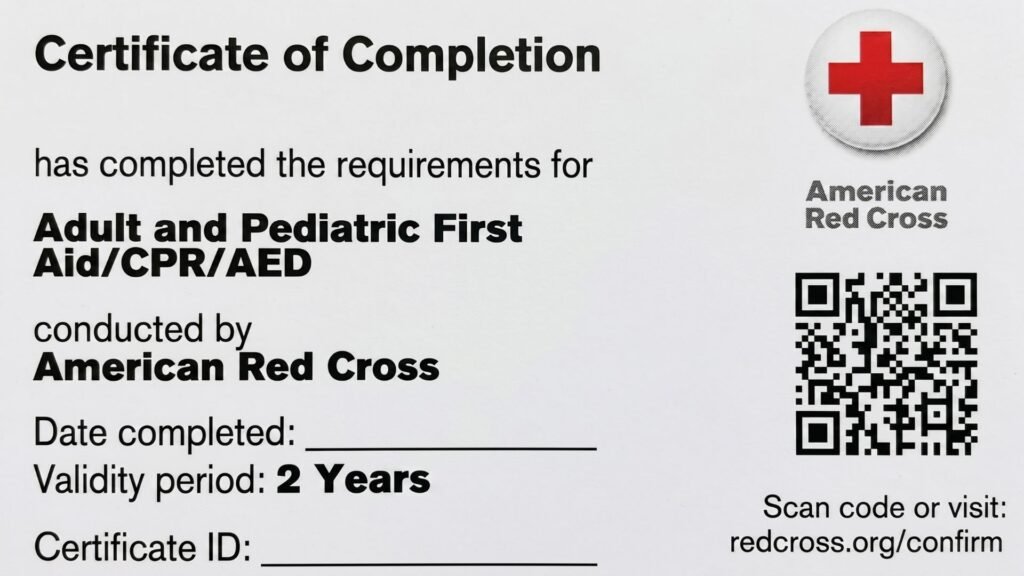 Adult and Pediatric First Aid CPR/AED certification