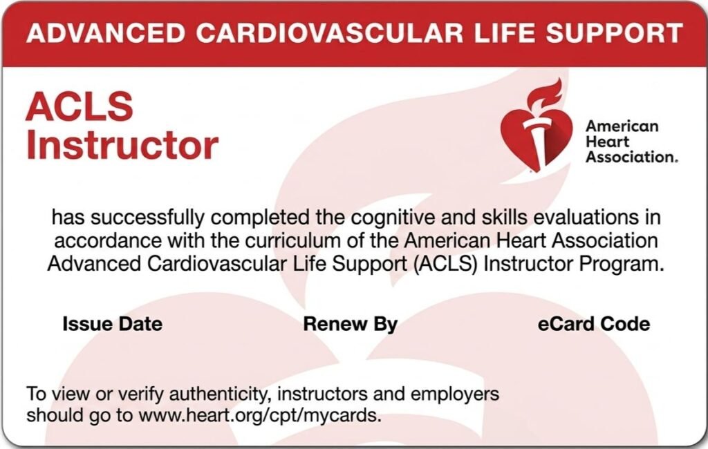 Advanced Cardiovascular Life Support (ACLS) from ACLS Instructor Class