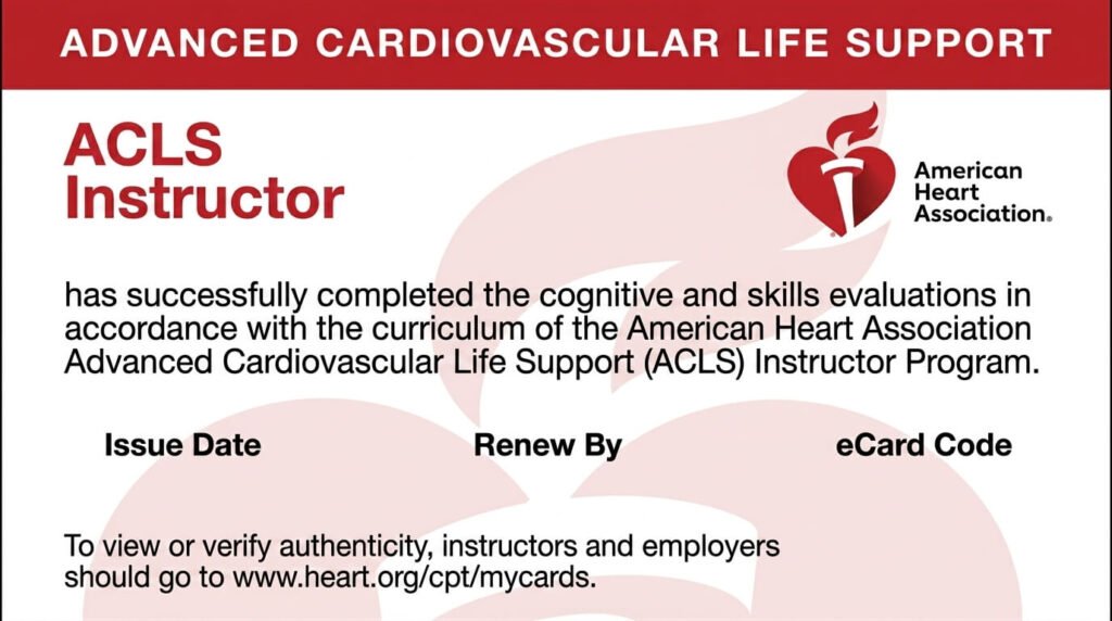 acls instructor class certification