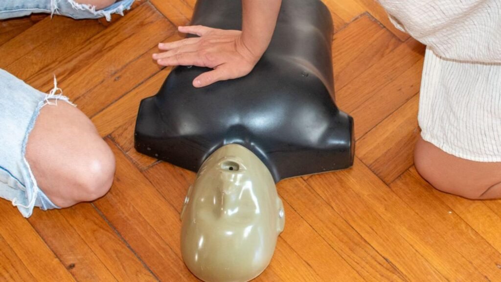cpr compression being done a done for practice